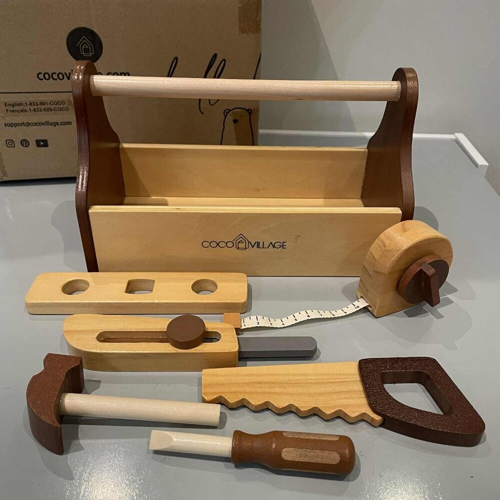 COCO VILLAGE Handy Pine Wood Tool Set